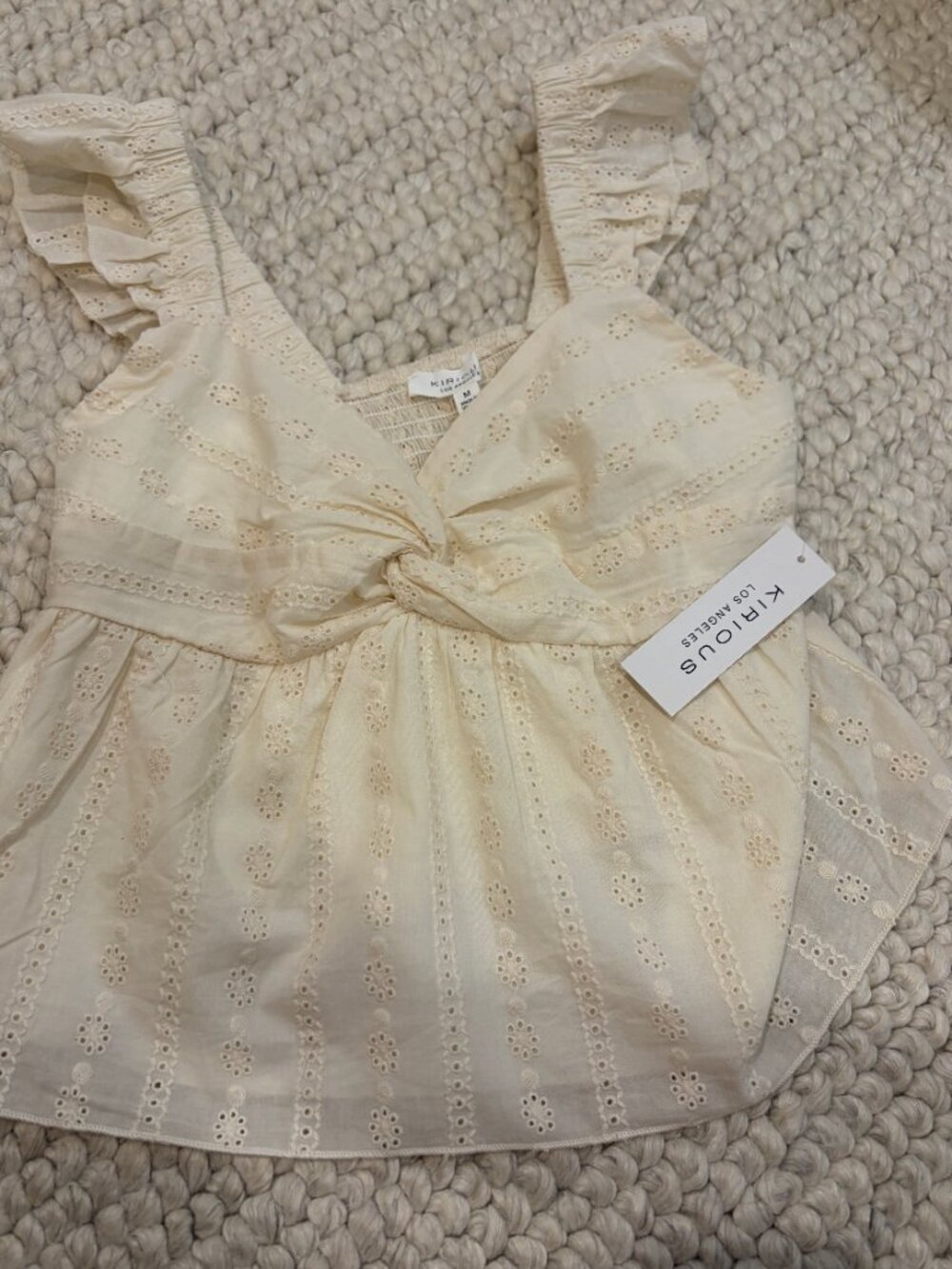 off white babydoll tank top